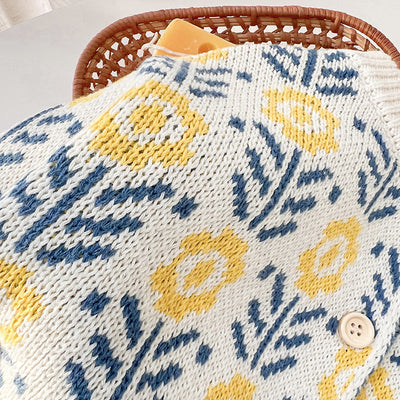 Cardigan Tejido Floral para Bebé - Romper Suéter Infantil - Image 16