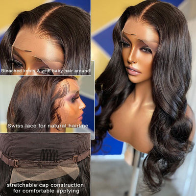 Peluca Larga Rizada Negra con Raya al Medio - Cabello Sintético Premium - Image 10