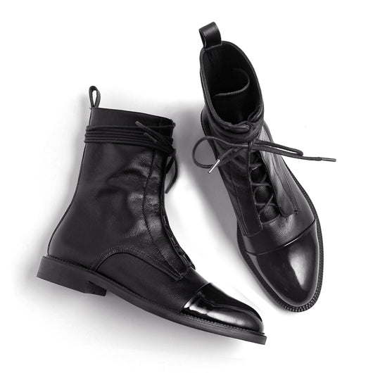Botas Martin Planas de Cuero Suave - Estilo Británico Versátil para Mujer - Image 10