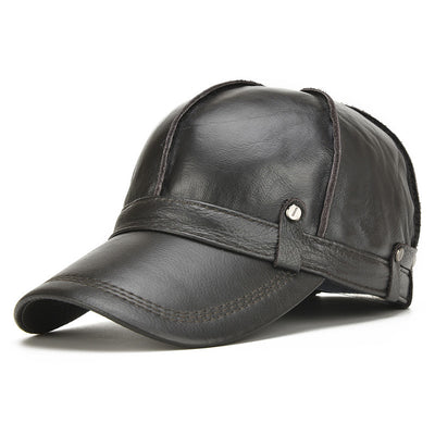 Gorro de Cuero para Hombre con Protección Auditiva - Invierno Acolchado - Image 6