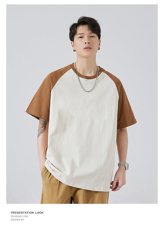 Camiseta Holgada de Algodón con Manga Raglán para Hombre - Image 19