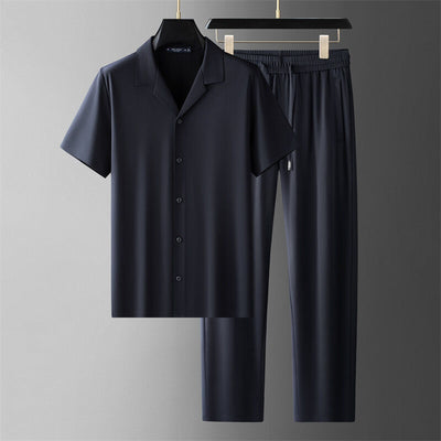 Conjunto Casual de Seda de Hielo para Hombre - Image 6