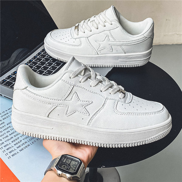 Tenis Blancos Casual con Suela Gruesa para Hombre