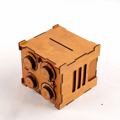 Caja de Seguridad de Madera con Puzzle Desencriptador - Juego de Construcción Educativo - Image 5