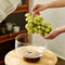 Mesa de Centro de Vidrio con Frutero Alto - Diseño Moderno para Sala de Estar