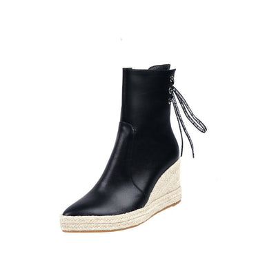 Botines Tejidos con Tacón Alto y Punta Afilada - Calidez y Elegancia - Image 15