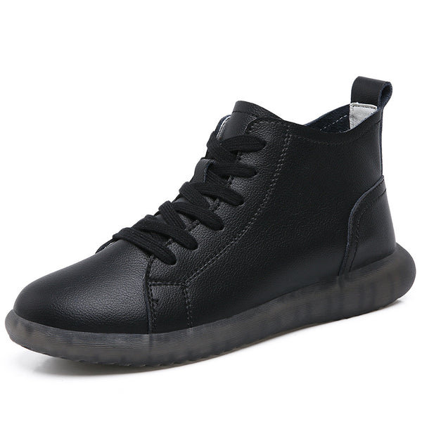 Botas de Cuero para Mujer Oxford Planas de Tobillo