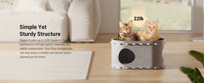 Casa Cueva para Gatos con Túnel Plegable y Resistente a Arañazos - Image 19