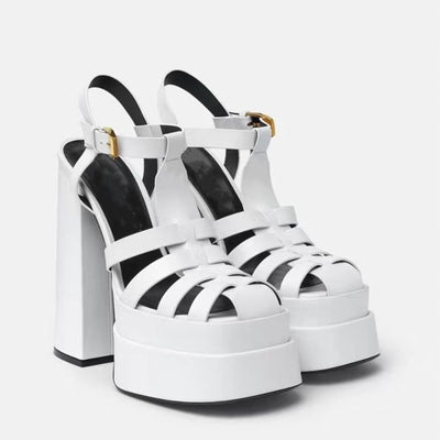 Sandalias Romanas Trenzadas de Tacón Alto para Mujer - Image 3