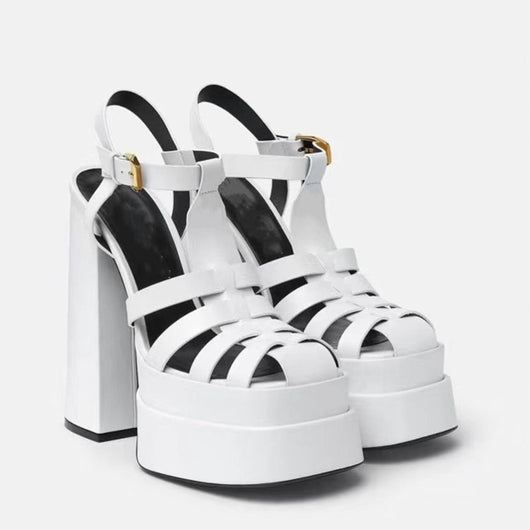 Sandalias Romanas Trenzadas de Tacón Alto para Mujer - Image 3