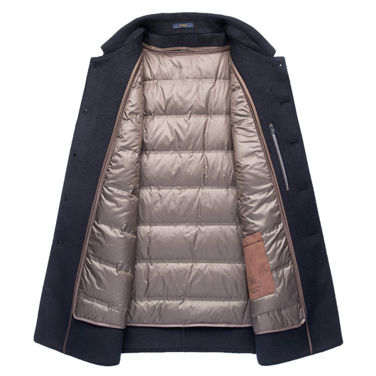 Abrigo de Lana Reversible con Solapa para Hombre Maduro - Image 2