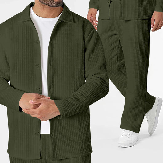 Blazer Antiarrugas a Cuadros con Solapa Clásica - Image 10