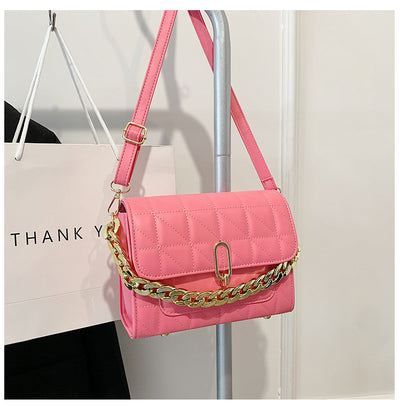 Bolso de Hombro Cadena Rombo Cuadrado Pequeño - Image 5