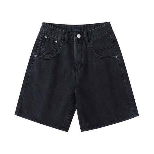 Shorts de Mezclilla Cintura Alta Estilo Coreano para Mujer