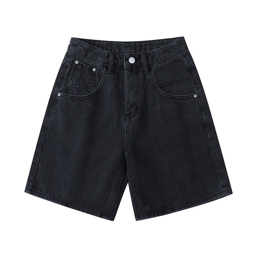 Shorts de Mezclilla Cintura Alta Estilo Coreano para Mujer