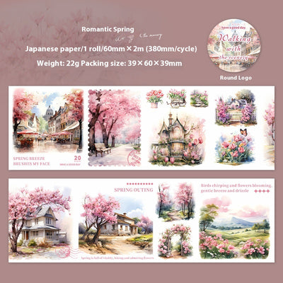 Set de Cintas Decorativas Adhesivas Paisajes Cuatro Estaciones - 6 Modelos para Scrapbooking y DIY - Image 6