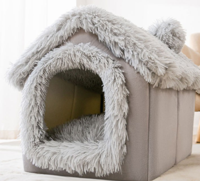 Casa Plegable para Perros y Gatos - Cama Térmica Desmontable Tipo Villa - Image 20