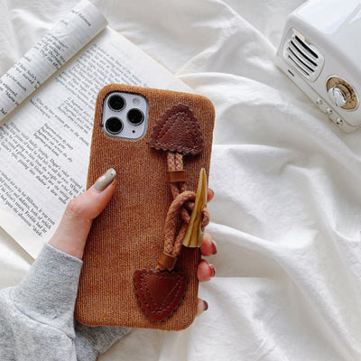 Funda de Cuero Suave para Celular - Botón Cuerno Otoño Invierno - Image 5