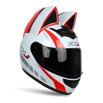 Casco Motocicleta Eléctrica Personalizado con Orejas de Gato para Hombre y Mujer - Image 5