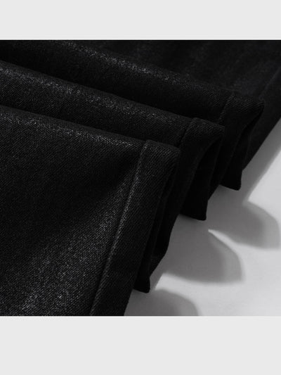 Pantalones Bootcut de Vinilo con Costuras Desgastadas - Image 3