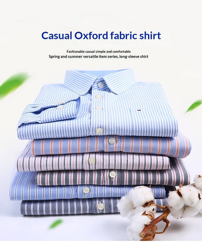 Camisa de Algodón Casual sin Arrugas - Colores Sólidos - Image 8