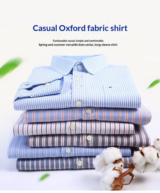 Camisa de Algodón Casual sin Arrugas - Colores Sólidos - Image 8