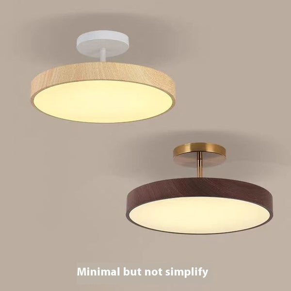 Lámpara de Techo Minimalista con Textura de Madera