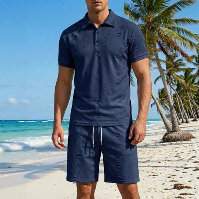 Polo Deportivo Hombre Efecto Desgastado con Botones - Estilo Verano - Image 4