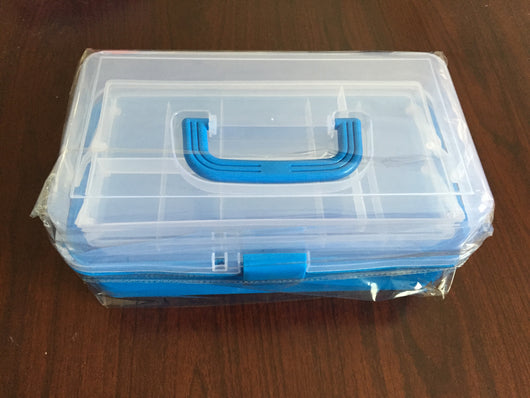 Caja de herramientas artística de 2 niveles con compartimentos - Image 17