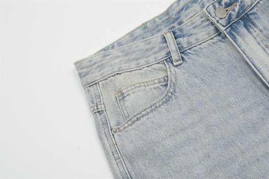 Overol Denim Claro para Hombre con Múltiples Bolsillos y Corte Recto Ancho - Image 10