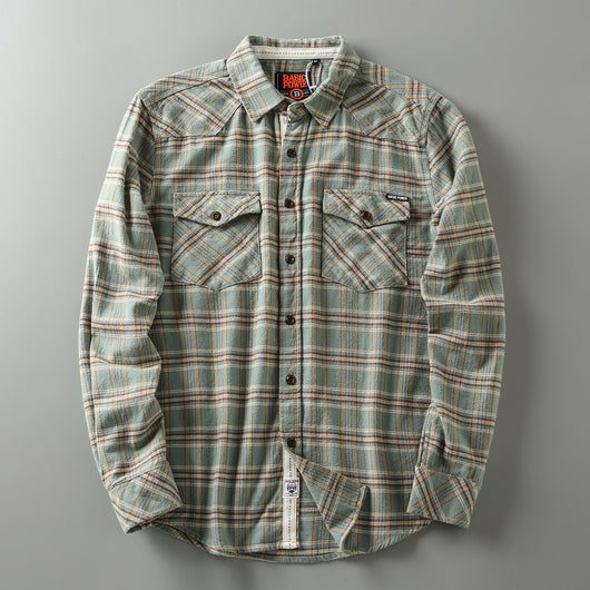 Camisa Retro de Algodón Lavado con Textura Gruesa - Image 3