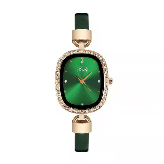 Reloj de Pulsera para Mujer con Brazalete de Diamantes - Conjunto de 2 Piezas - Image 5