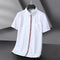Camisa Oxford Casual a Rayas con Contraste de Colores para Hombre
