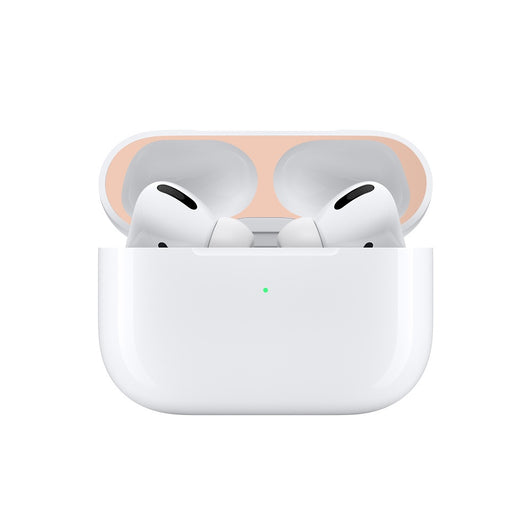 Black metal sticker headphone film, designed to protect the inside of an earbud charging case from dust and fingerprints. - Image 20