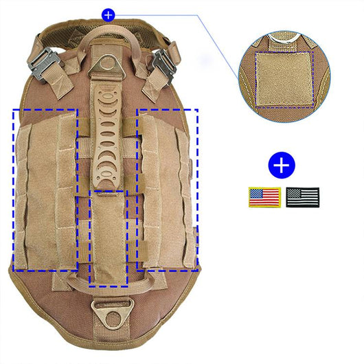 Arnés Táctico Profesional para Perros Grandes Malinois con Correa y Mochila de Entrenamiento - Image 10