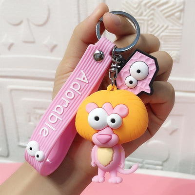 Llavero Adorable Elefante y Vaca de Ojos Grandes - Colgante Kawaii de Resina Epoxi - Image 12