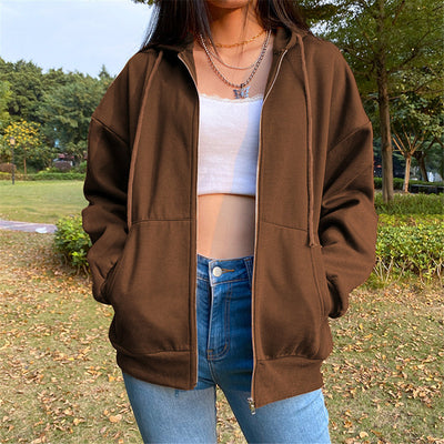 Chamarra Suelta de Cierre para Mujer - Estilo Urbano - Image 12