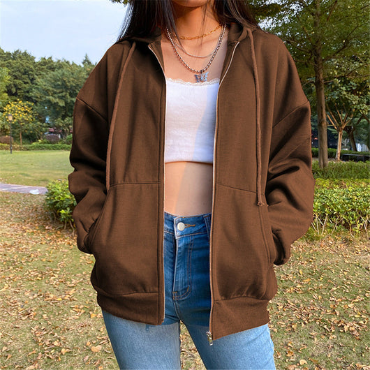 Chamarra Suelta de Cierre para Mujer - Estilo Urbano - Image 12