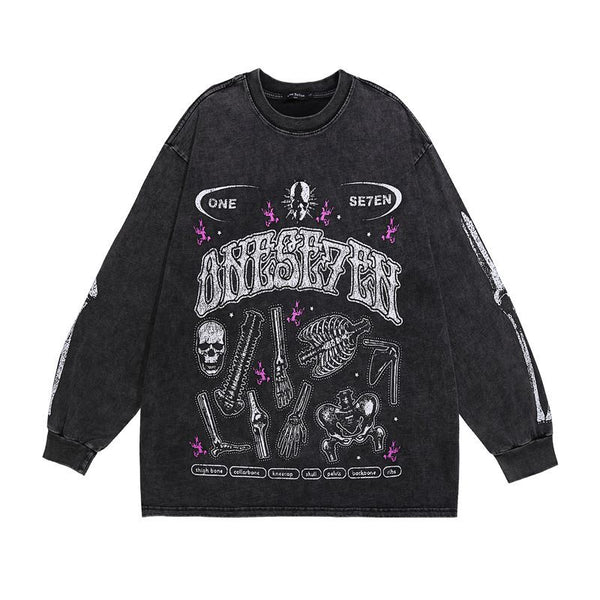 Remera Manga Larga Efecto Desgastado