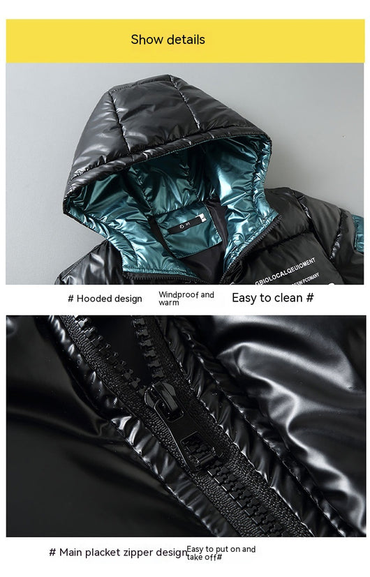 Chaqueta Acolchada de Invierno con Acabado Brillante - Image 9