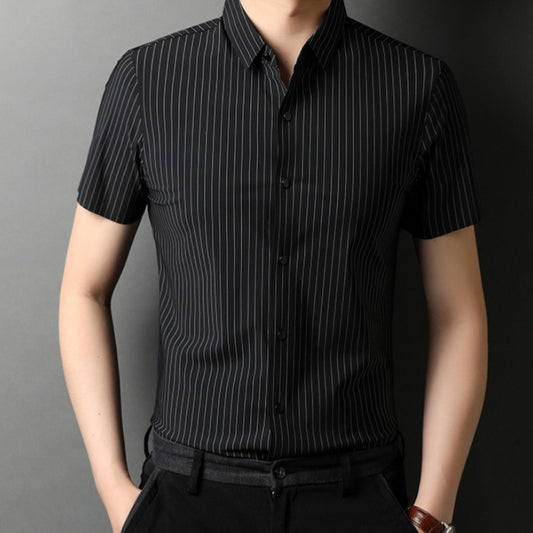 Camisa Ejecutiva de Manga Corta con Solapa