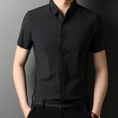 Camisa Ejecutiva de Manga Corta con Solapa