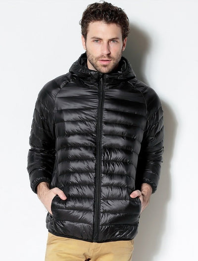 Chaqueta Acolchada Ligera con Capucha y Detalles a Rayas - Image 4