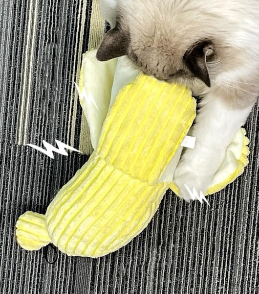 Juguete Interactivo de Plátano para Gatos con Sonido Crujiente y Catnip - Image 9
