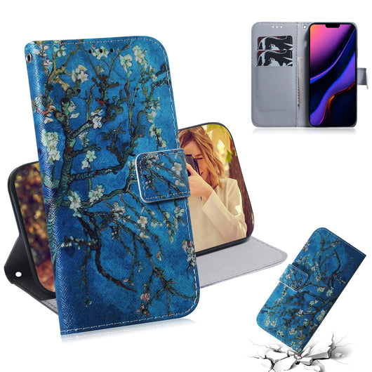 Funda Tipo Libro en Cuero Pintado para Teléfono Plegable