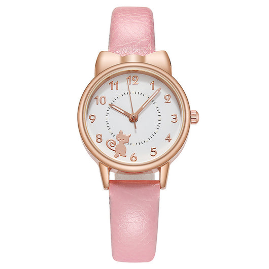 Reloj de Gato Kawaii Luminoso para Estudiantes - Diseño Viral con Correa de Malla - Image 20