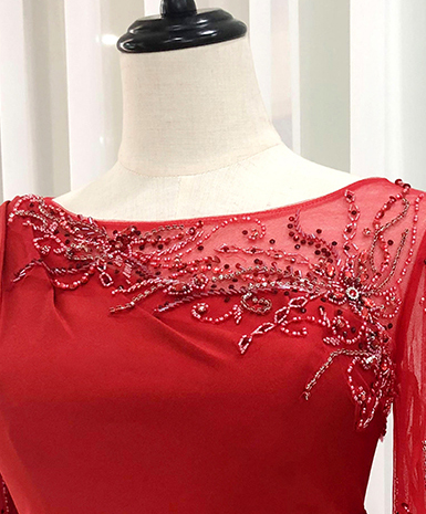 Vestido de Noche Elegante Reductor de Manga Larga Premium - Image 13