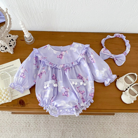 Enterizo Triangular para Bebé Niña en Púrpura - Image 21