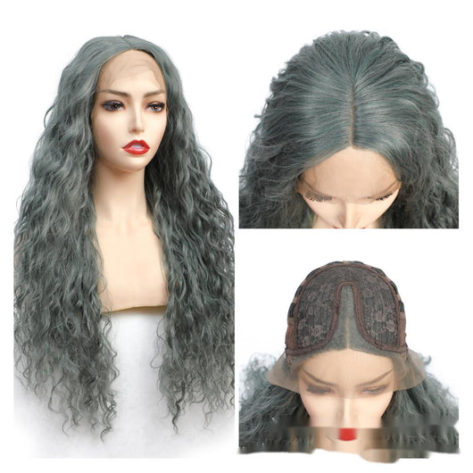 Peluca Capucha de Cabello Rizado Largo en Fibra Sintética - Image 6