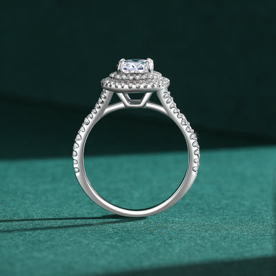 Anillo de Plata 925 con Diamante Talla Esmeralda - Image 5